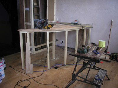 Counter construction begins